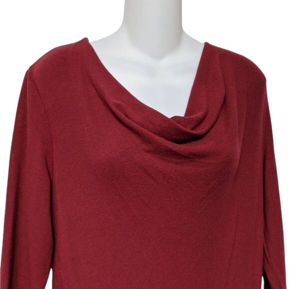 NWT MICHAEL STARS Cecile Cowl Neck Dress Redwood S - Picture 3 of 10